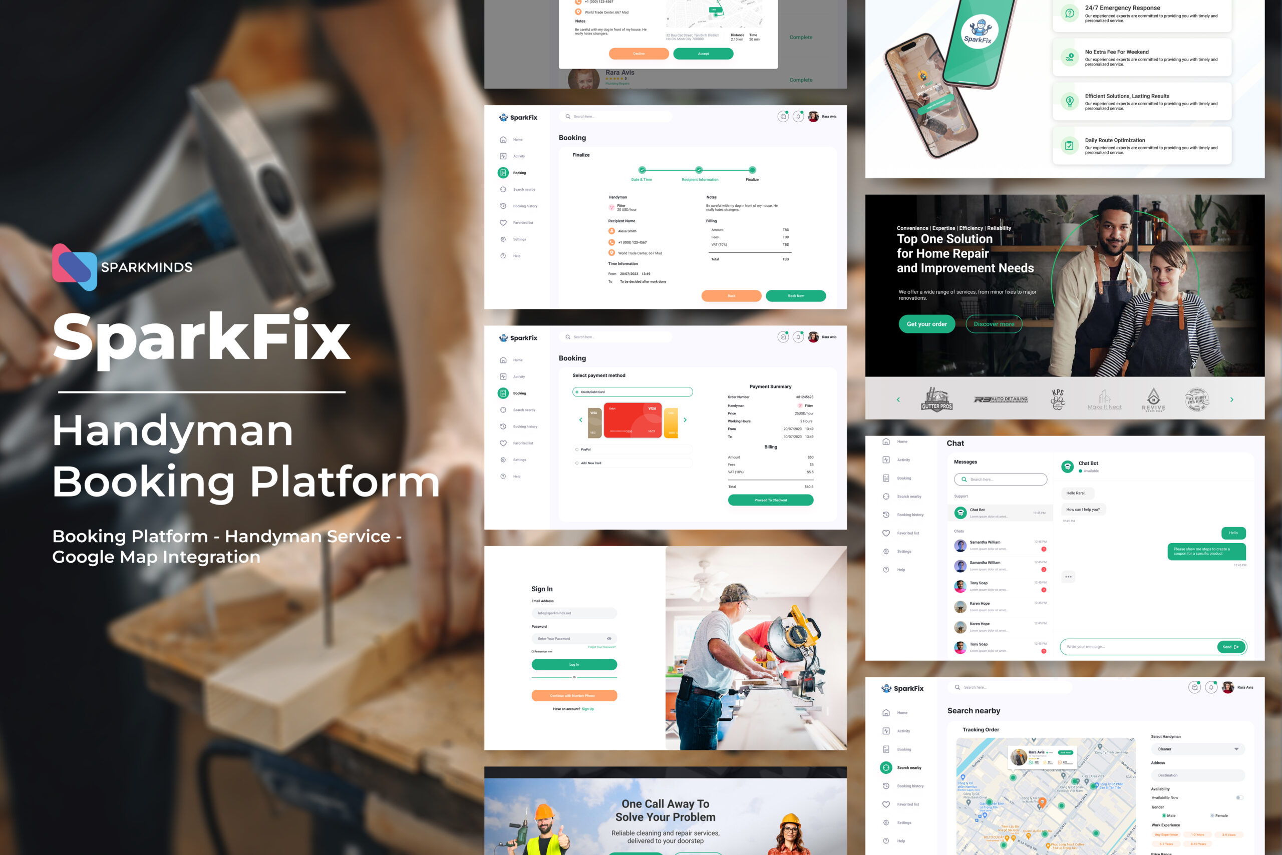 Handyman Booking System – SparkFix