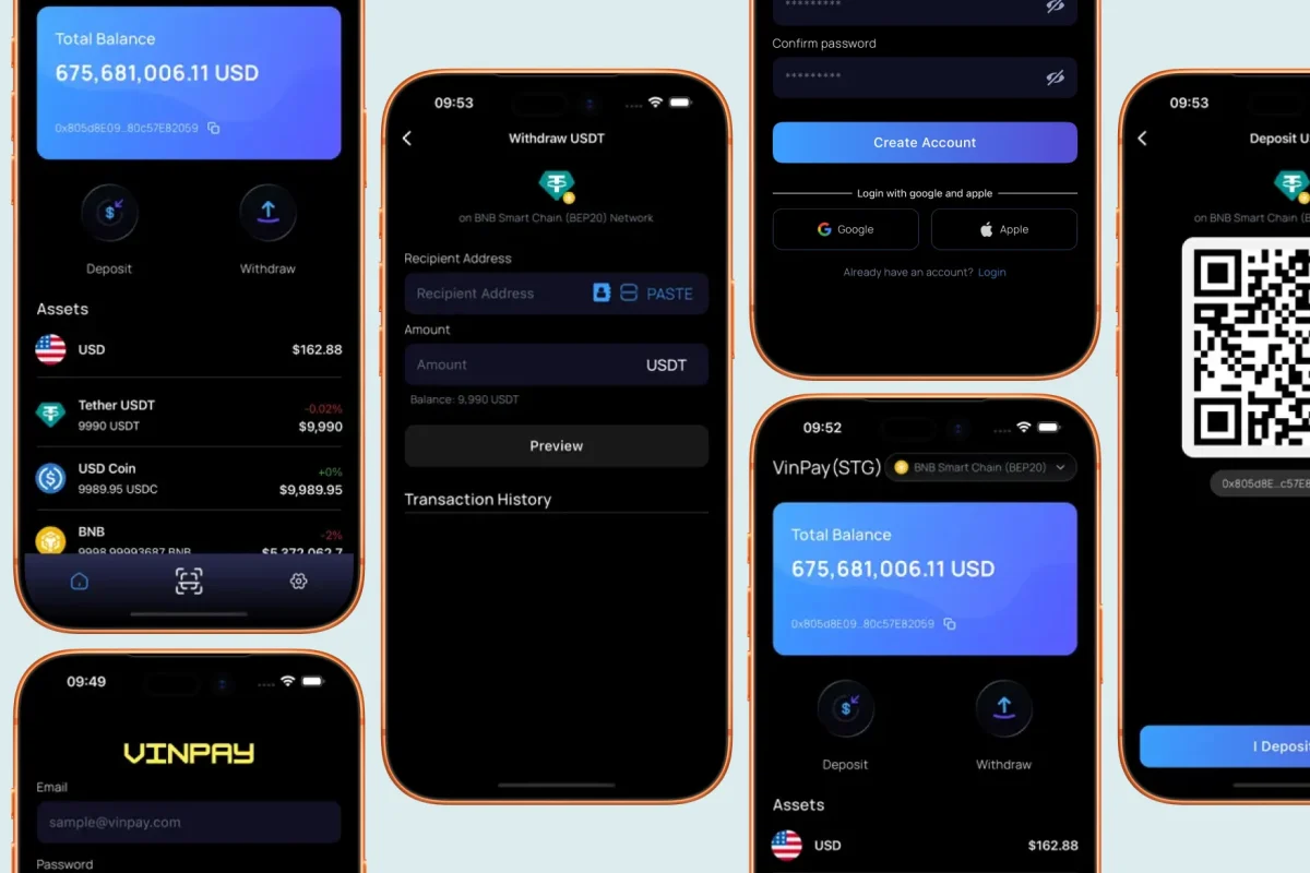 Multi-Platform Cryptocurrency Wallet App