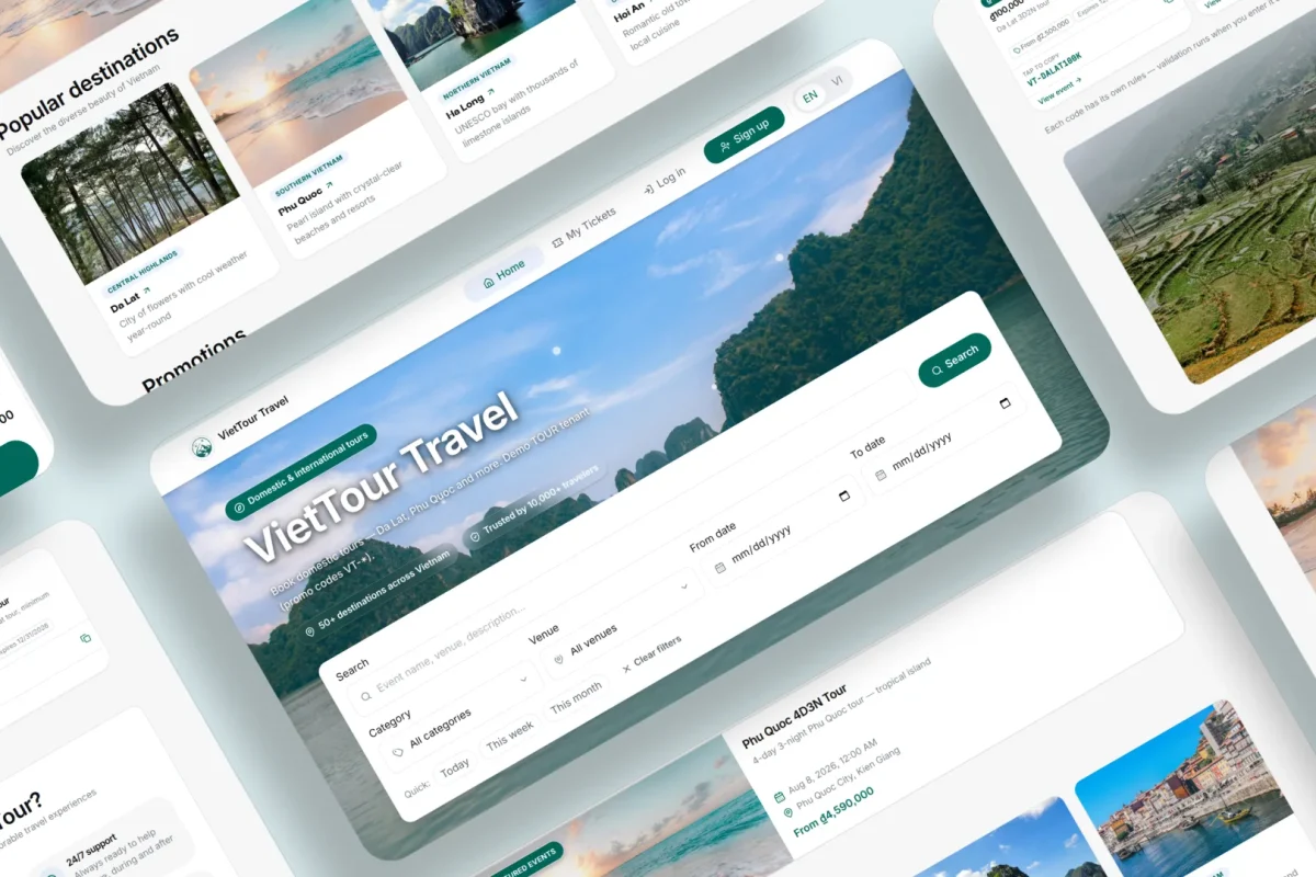 Multi-Tenant Ticketing & Travel Booking Platform